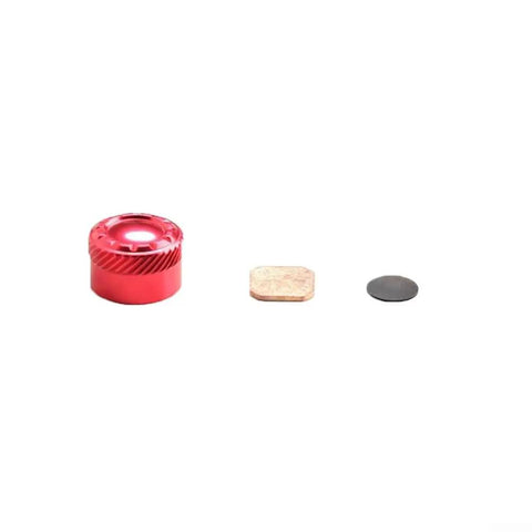 Lightweight Aluminum Alloy Mechanical Brake Knob Replacement For Tatula Baitcasting Reels 300 And 400 Silver Finish Includes Copper And Silicone Gaskets Cuts Weight By About 43 Percent And Improves Smooth Drag Control. Red knob with gaskets.
