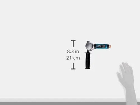 Heavy Duty Right Angle Die Grinder With.55 Hp Air Motor, 15000 Rpm Gearless Design, extended rear exhaust, 8.3 in size.