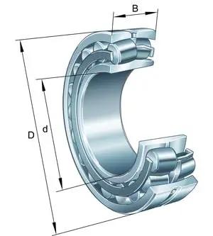 Heavy Duty 24180 Be Xl Spherical Roller Bearing 400X650X250Mm cross-section showing spherical rollers and dimensions.