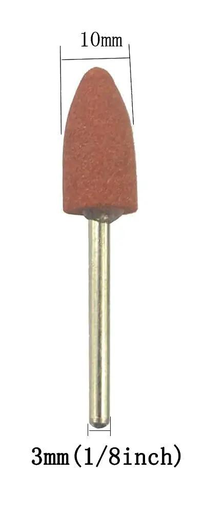 Bullet Shape Abrasive Mounted Stone Grinding Bits Pack 18 Pcs For Rotary Tools Pro Grade Durable Red Corundum 10mm x 3mm