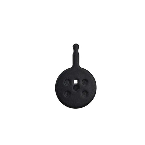 Heavy Duty Semi Metallic Bicycle Brake Pads 4 Pack Black Badass Stoppers For Mechanical Disc Rotors top view of a single brake pad with details.