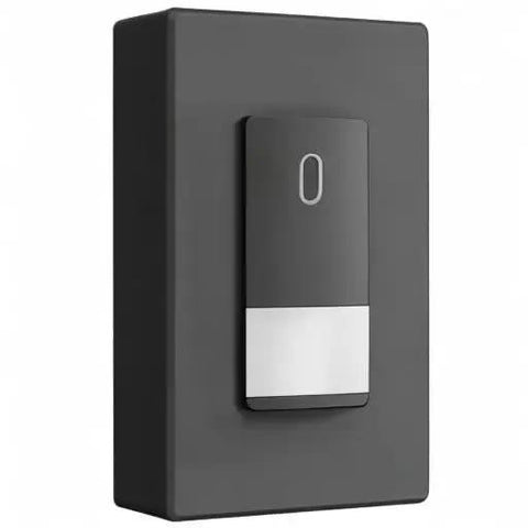 Ace PIR Motion Sensor Switch That Runs Without Neutral Wire For A Zero Sweat DIY Install And Smooth Nighttime Lighting With Led Bulbs In Sleek Matte Black Finish Includes Wall Plate.