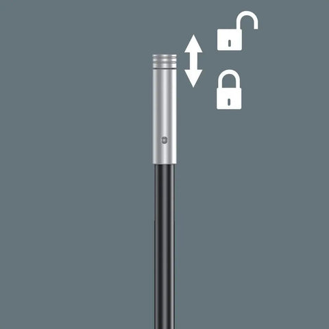 Close-up of Pro Grade Window Installation Screwing Tool Set With Ergonomic Handles, showing adjustable pole mechanism
