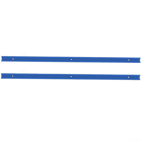 Two Pack 500mm T Track Miter Track Set In Aluminum Alloy With Mounting Holes For Router Table Woodworking Jigs And Fixtures Blue Finish