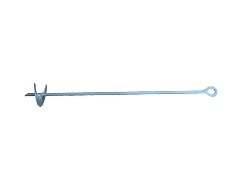 Heavy Duty 3 4 Inch By 48 Inch Galvanized Helix Screw Anchor With Six Inch Pitch for securing tents and fencing.