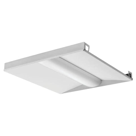2x2 LED Troffer Light BLT Series Low Profile Drop In Ceiling Light For Dropped Ceilings With Curved Ribbed Diffuser 3300 Lumens 3500K Neutral White