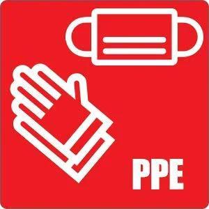 22 Piece Bodily Fluid Clean Up Pack spill kit icon showing mask and gloves on red background