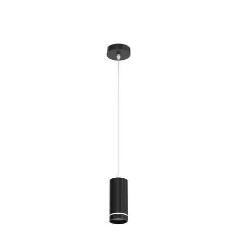 Black Modern Pendant Lights Three Pack LED Kitchen Island Fixtures With COB Lamp Beads ETL Listed 12W Each Cylindrical Silhouette