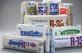 Heavy Hitter R 38 Fiberglass Insulation Bats 8 Bundle Pack 24 By 48 Inch displayed in packaging showcasing R-values.