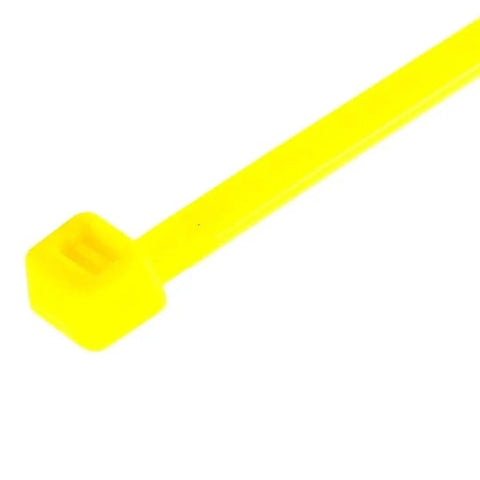 8 Inch Yellow Zip Ties 1000 Pack 50 Lb Strength Nylon Cable Ties UV Resistant Self Locking Tie Wraps for Cables, close-up