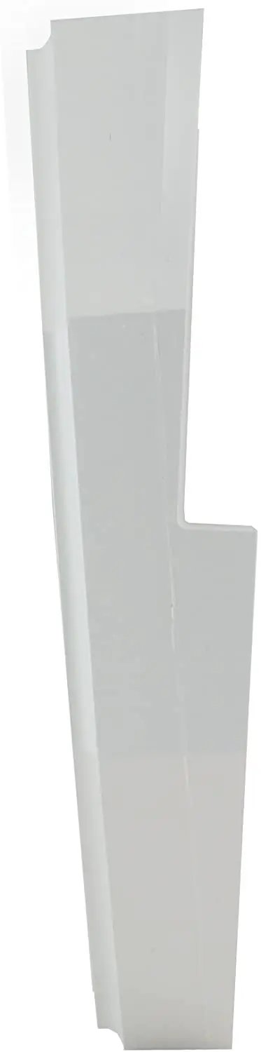 Side view of white Vinyl Siding Mounting Block Kit 5 Pack White With Built In Electrical Box For Outdoor Lights Cameras And Outlets No Sweat Install Mounting Plate For Half Inch Lap Double Siding