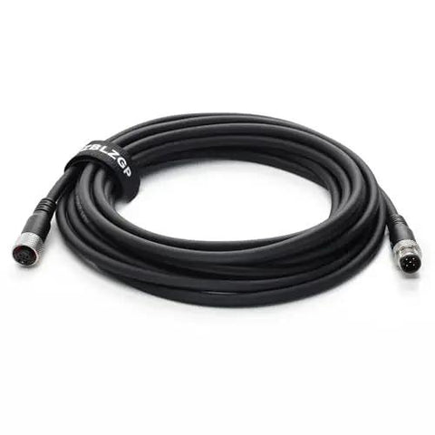 Coiled M12 5 Pin A Code Shielded Sensor Connector Cable Male To Female Aviation Connector, waterproof, 5m length for industrial use