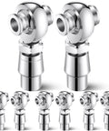 8 pcs 3/4 inch Heim Joint Rod End Kit, right and left hand thread chromoly suspension joints with round tube adapters, arranged view