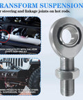 3/4 inch Heim joint rod end bearing kit with jam nuts, right and left hand 3/4-16 thread chromoly panhard rod ends