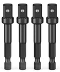 4 pack of 3/8 Impact Adapter, 4 Pack Socket Adapter 1/4 Inch to 3/8 Socket Adapter Kit for Impact Driver, standing upright