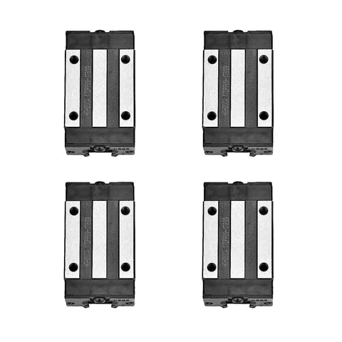 4 HGH20CA blocks, part of 3 Pack CNC Linear Motion Kit with 2pcs HGR20 600mm Linear Guide Rails and RM1605 Ball Screw Set.