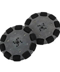 2pcs 4 Inch Omnidirectional Wheels for Robots, Industrial Omni Directional Wheels with Metal Hub and Rubber Rollers, 360 Degree Maneuverability