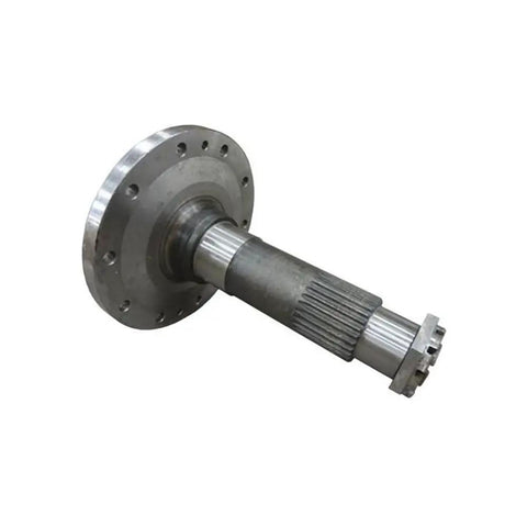 Ironclad Aftermarket Final Drive Spindle And Nut Built Different For Hardworking Farmers, metal spindle assembly with flange and spline.
