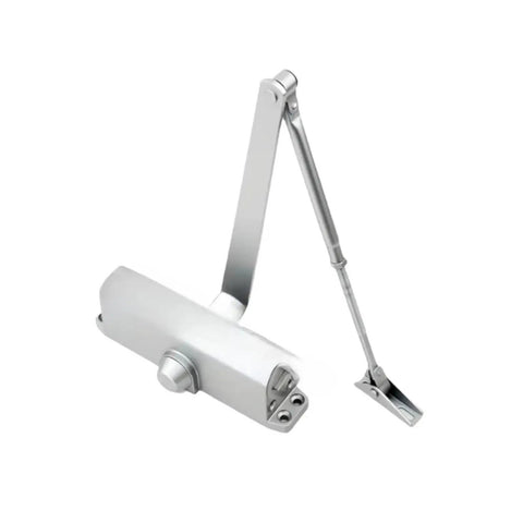 Hydraulic Buffer Door Closer With Adjustable Speed Regulator Soft Closing System For Hotels And Homes Durable Silver Hardware