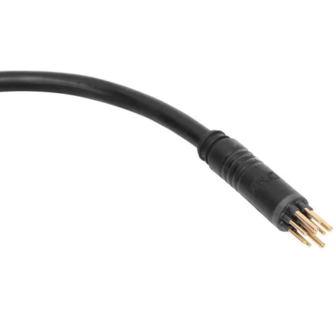 Close-up of 9 Pin E Bike Motor Extension Cable Waterproof Female To Male Hub Motor Wire Conversion Kit tip.