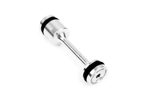 Gen III Gen IV LS Billet Rear Oil Diverter Plug For Oil Gallery, Double O Ring Seal, CNC Machined 6061 T6 Aluminum, Direct Replacement For OEM Plastic Barbell Plug, Improves Oil Flow And Stops Dirty Oil From Bypassing Your Filter. silver billet oil diverter plug with double O-rings