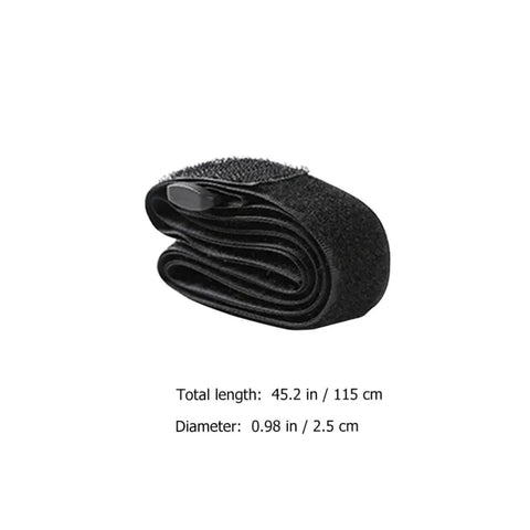 4 Pack Heavy Duty Luggage Tie Straps Featuring Swivel Hog Ring Hooks For Roof Rack Cargo and Truck Bed Hauling, rolled black strap, 45.2 in length.