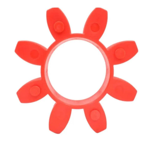Durable Jaw Coupling Elastomer Urethane Buffer For Molds 65x30x15mm 1pc in bright red, top view