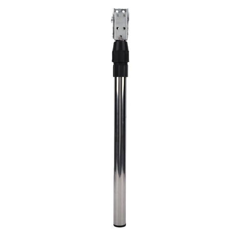 Heavy Duty Stainless Steel Folding Table Leg with Adjustable Height from 18.5 to 28 Inches, protective pads visible