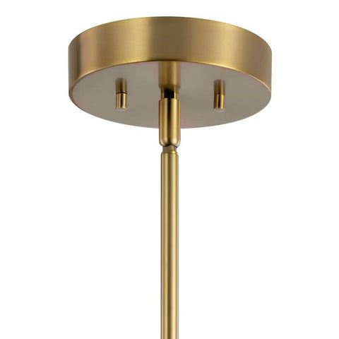 Baland 4 Inch 1 Light Mini Pendant in Brushed Natural Brass with clean slick compact design for kitchen islands hallways and small living spaces