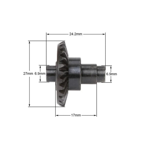 Beefed Up Bevel Gear Set 30/8T for 1/10 Scale RC Crawlers with measurements, hardened steel gear for Axial SCX10 II AR44 AR45 Capra