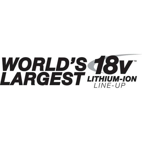 World's Largest 18V Lithium-Ion Line-Up graphic text