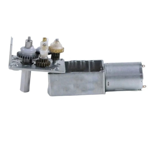 6V Rotary Actuator Mini Motor with exposed gears, compact size 79x32x21mm, suitable for windows, doors, and robotic projects