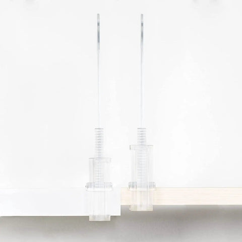 Clear Acrylic Shelf Dividers For Closets, Purse And Sweater Organizer, Flexible 4 Pack Adjustable Up To Two And A Half Inches Thick on shelves