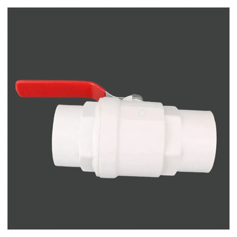 Premium White Pvc Ball Valve Pipe Fitting For Water Shut Off Smoother Than Butter Handle, leak-proof design, sturdy 40mm port.
