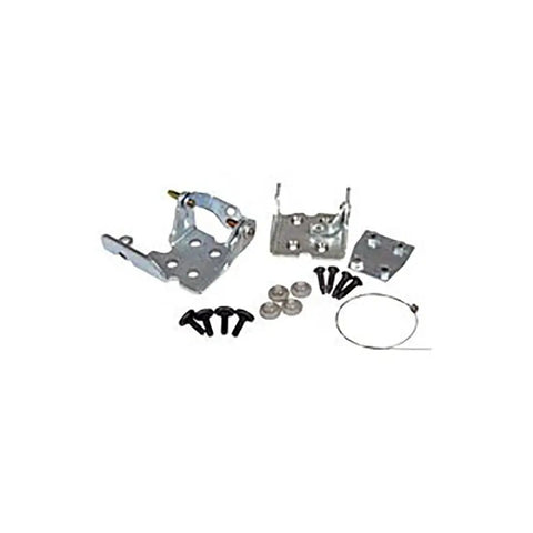 Straight Shot Front Left Door Hinge Set Two Heavy Duty Steel Pivot Brackets For 03 To 07 Cadillac Escalade Chevy Avalanche Silverado 1500 2500 Darn Tight Fitment Easy Bolt On Swap assembly with brackets and hardware.