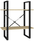 Industrial Style Dope Wall Mounted Book Cabinet With Adjustable Shelves in white engineered wood and metal, 5 tier frame