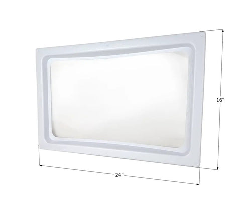 RV Skylight Inner Dome White 24 Inch Insulation Layer Reduces Condensation For Clear Center Insert And Durable ABS Construction