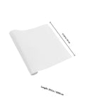 Slick Clear Peel And Stick Wallpaper For Kitchen Countertops And Bathroom Vanities Waterproof Self Adhesive Contact Paper Removable Cabinet Wrap One Roll lying flat with dimensions shown.