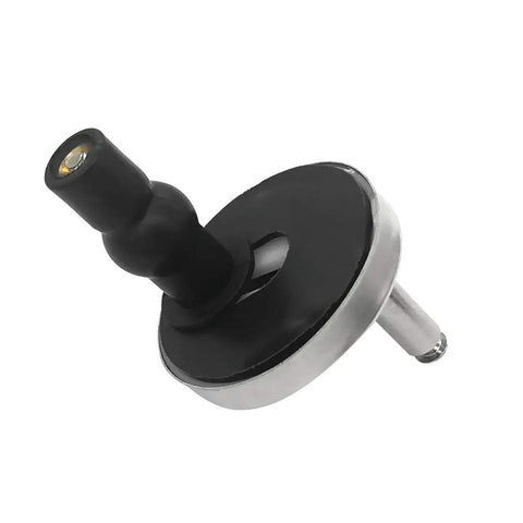 Universal Toilet Seat Quick Release Hinge Fittings Pair Stainless Steel top mount with black plastic detail and silver connector.
