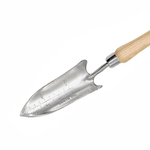 Long Handle Garden Shovel With Stainless Steel Blade And Wooden Handle For Planting Digging And Transplanting Ergonomic Design