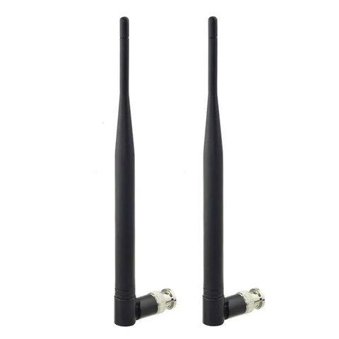 UHF Wireless Microphone Antenna 400MHz To 960MHz 3dBi Gain BNC Male Connector 2 Pack For Wireless Mic Receiver