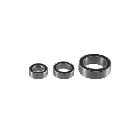 Built Tough Sealed Bearing Kit For 1/10 RC Crawler Plug And Play Upgrade Parts, three metal bearings of varying sizes.