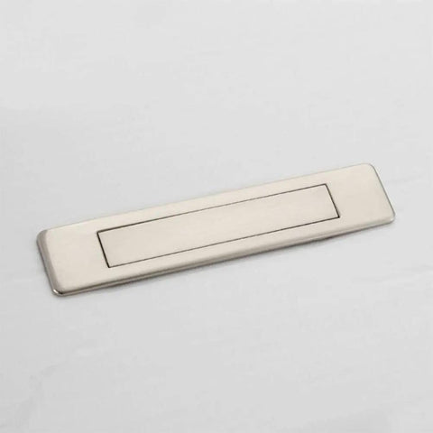 Slick Hidden Cabinet Handles Pack Of Two Smooth Rotating Zinc Alloy Pulls In Brushed Nickel Finish No Sweat Setup To Refresh Your Drawers Or Closet Doors Quick, top view of sleek cabinet pull.