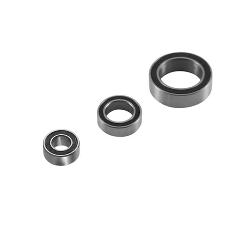 Built Tough Sealed Bearing Kit For 1/10 RC Crawler Plug And Play Upgrade Parts Smooth Riding Tight Seal Fit Traxxas Trx4 Bronco Defender Sport G500 Heavy Duty DIY Replacement Set, showing three sizes of bearings.