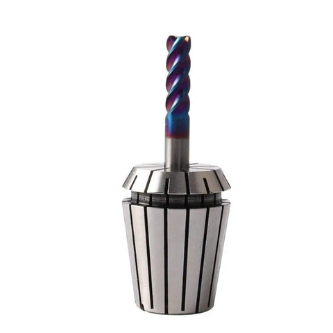 Top Shelf Precision Spring Collet Chuck For CNC Milling Tool Holder And Engraver Spindle ER25 6 Millimeter with drill bit.