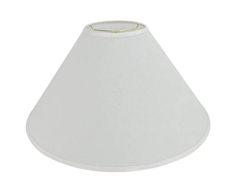 Off White Linen Empire Lamp Shade With Brass Spider Fitter Transitional Hardback 7 Inch Top 23 Inch Bottom 14 Inch Slant Height