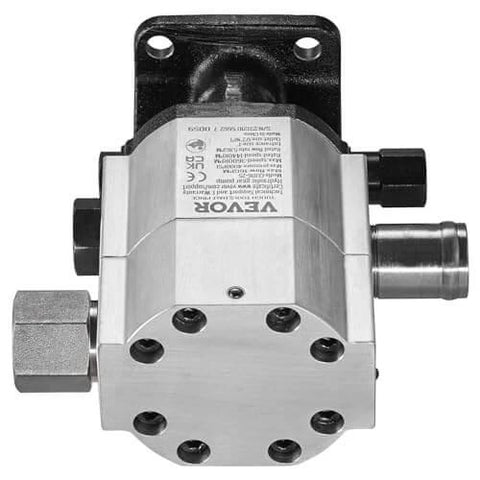 Hydraulic Wood Log Splitter Pump, 16GPM, 2 Stage 4000PSI, 1'' Inlet 1/2'' NPT Outlet 3600 RPM Aluminum Hydraulic Gear Pump, top view