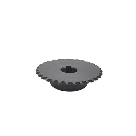 Heavy Duty 40 Tooth Steel Sprocket Wheel With 10mm Keyway Bore for Motor Chain Drive Systems, side view showing teeth and bore.