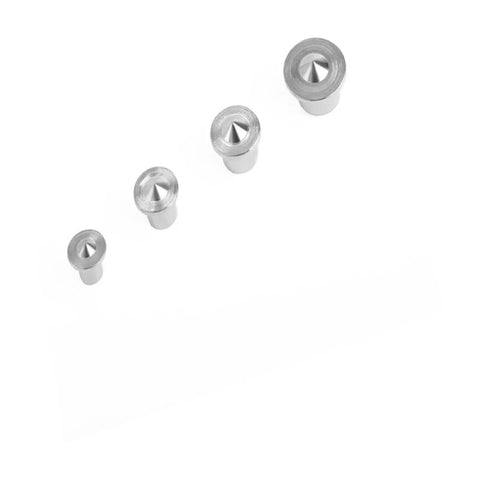 Premium Dowel Centers For Woodworking 6-8-10-12mm Locating Pins Set in silver steel for accurate joinery and precise drilling.
