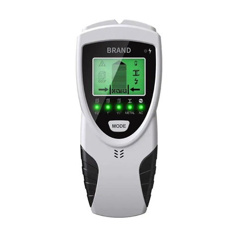 Straight Up Reliable Wall Scanner With Bright Led Backlit Panel For Nailing Wooden Studs Hidden Copper Pipes Live Ac Cables And Steel Metal Inside Drywall Knock Out Renovations Like A Pro Fast, front view with LED display.